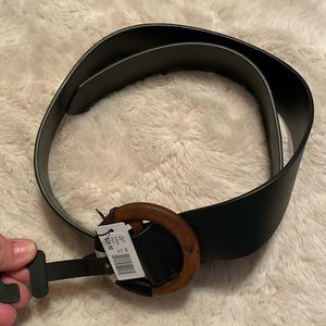 Reitmans size Small/Medium vegan black belt NWT